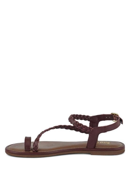 STALLONE Braided Flat Sandals - SwagglyLife Home & Fashion