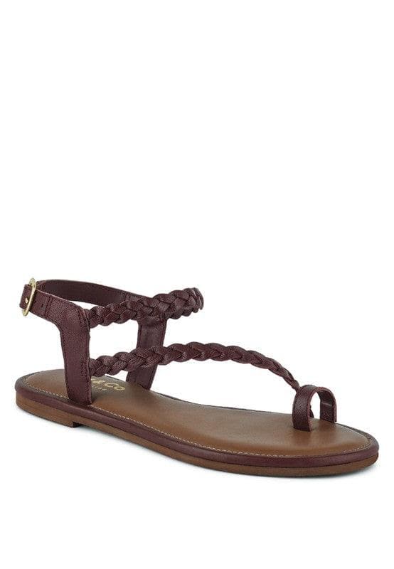 STALLONE Braided Flat Sandals - SwagglyLife Home & Fashion