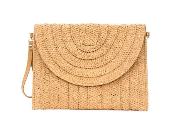 Straw Foldover Convertible Clutch, 3 Colors - SwagglyLife Home & Fashion
