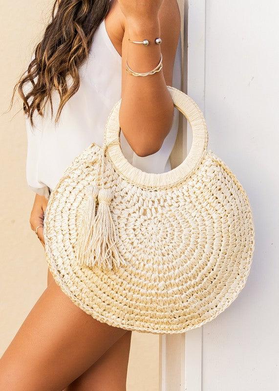 Straw Tassel O-Ring Tote - SwagglyLife Home & Fashion