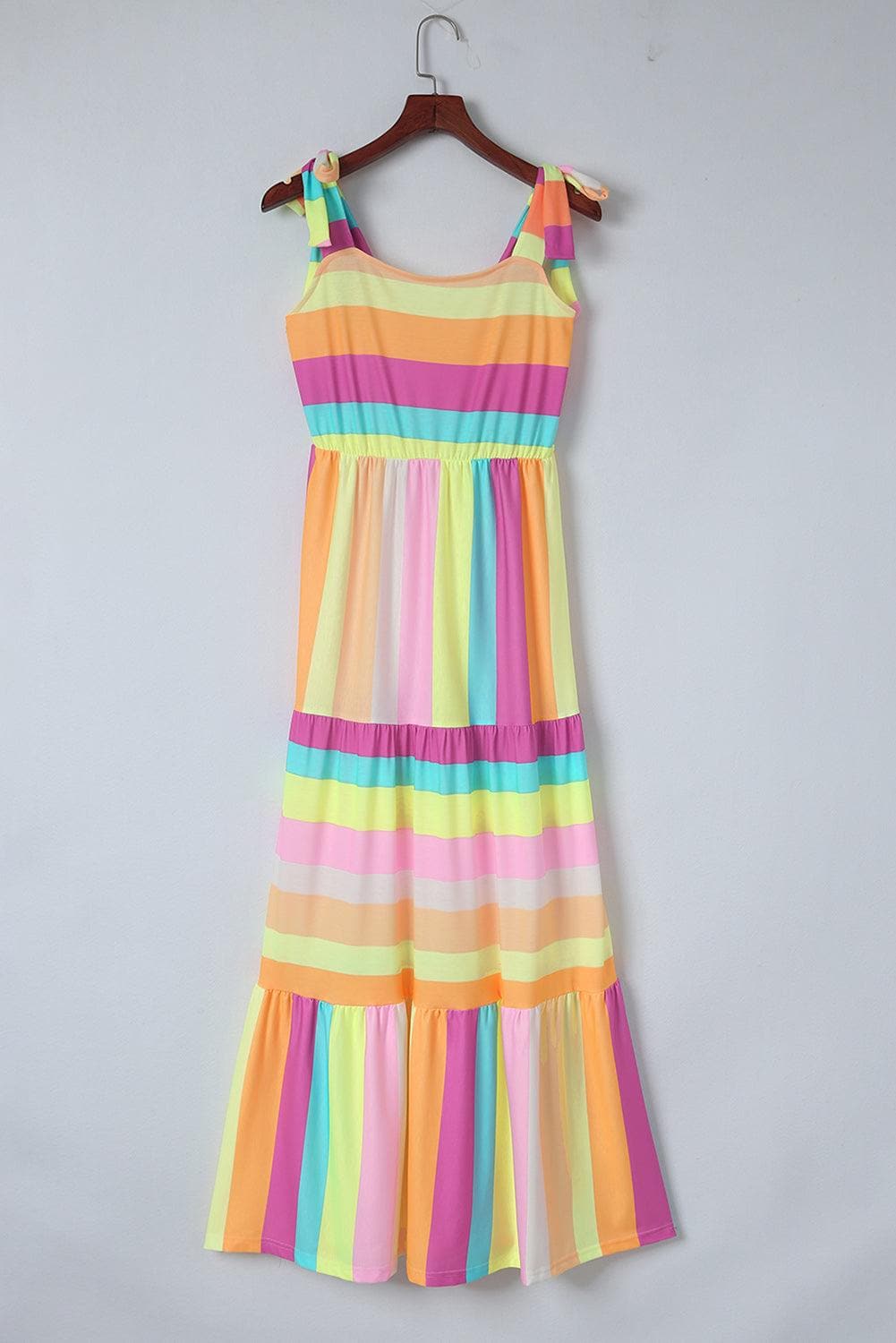 Striped Sleeveless Maxi Dress - SwagglyLife Home & Fashion