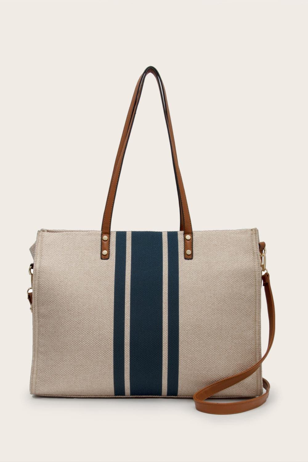 Striped Tote Bag - SwagglyLife Home & Fashion