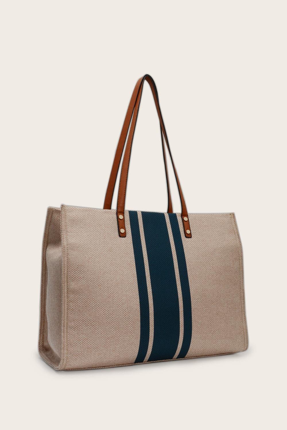 Striped Tote Bag - SwagglyLife Home & Fashion