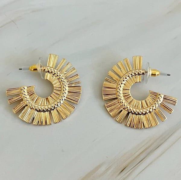 Sunburst Beauty Hoop Earrings - SwagglyLife Home & Fashion