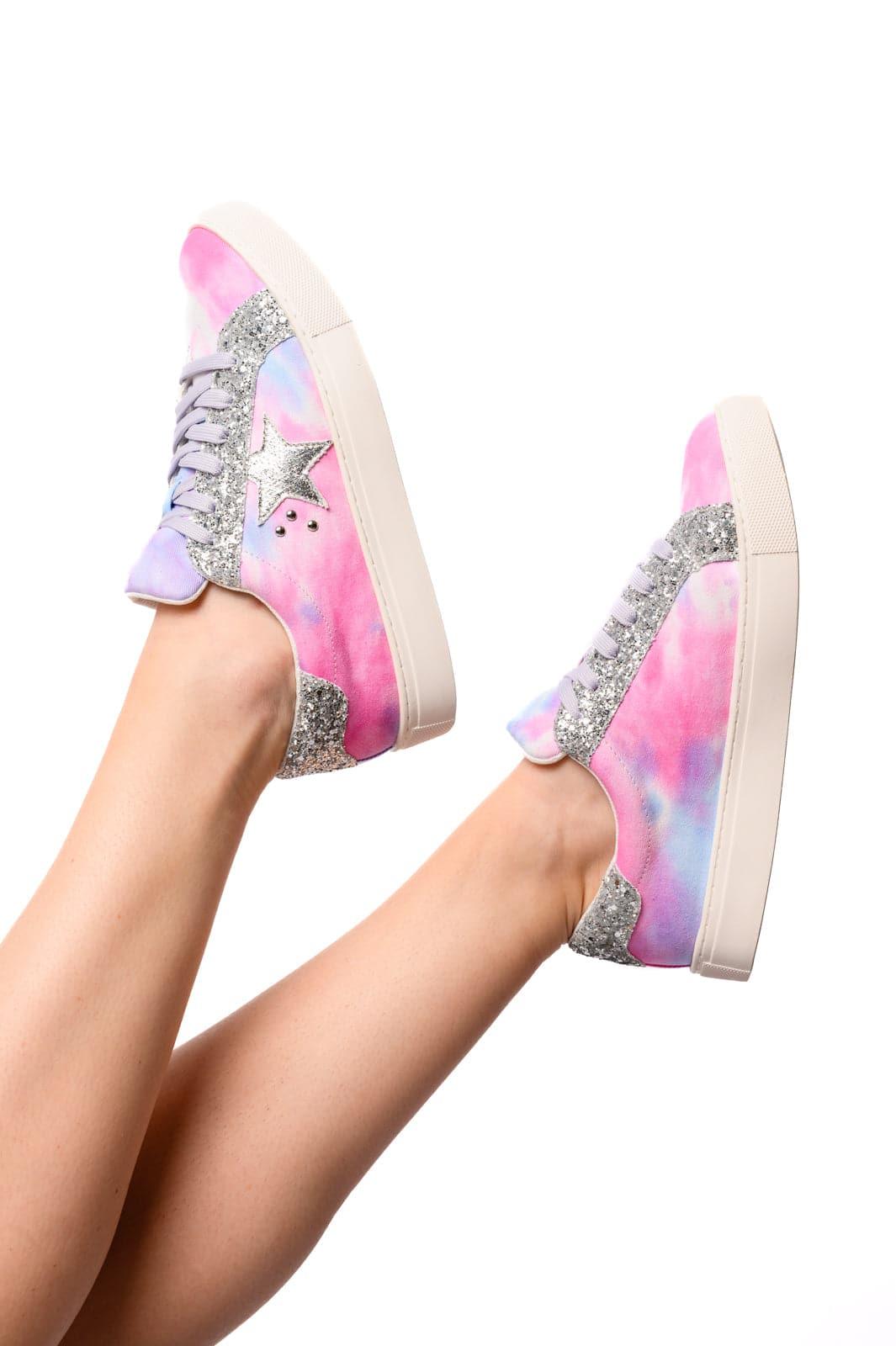 Supernova Sneakers in Pastel Tie Dye - SwagglyLife Home & Fashion