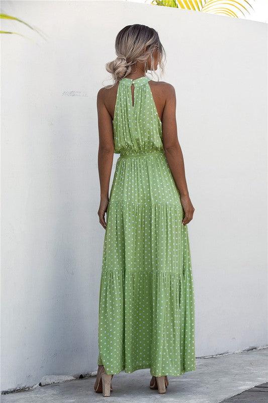 Susan Polka Dot Maxi Dress - SwagglyLife Home & Fashion