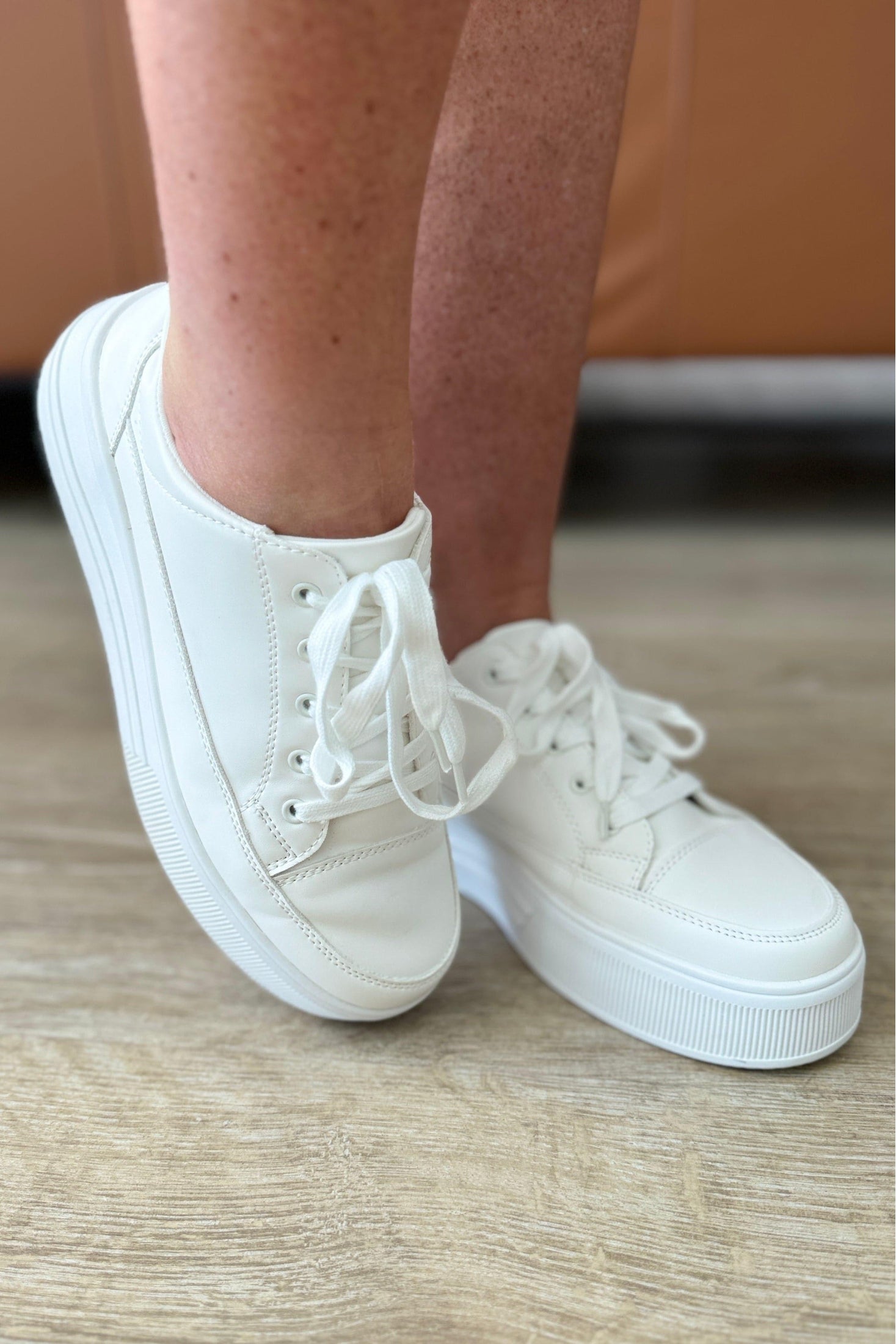 Take You Anywhere Sneakers in White - SwagglyLife Home & Fashion