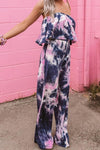 Tie-Dye Layered Strapless Jumpsuit - SwagglyLife Home & Fashion