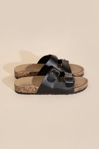 TOP MODA Mars Buckle Strap Slides - SwagglyLife Home & Fashion