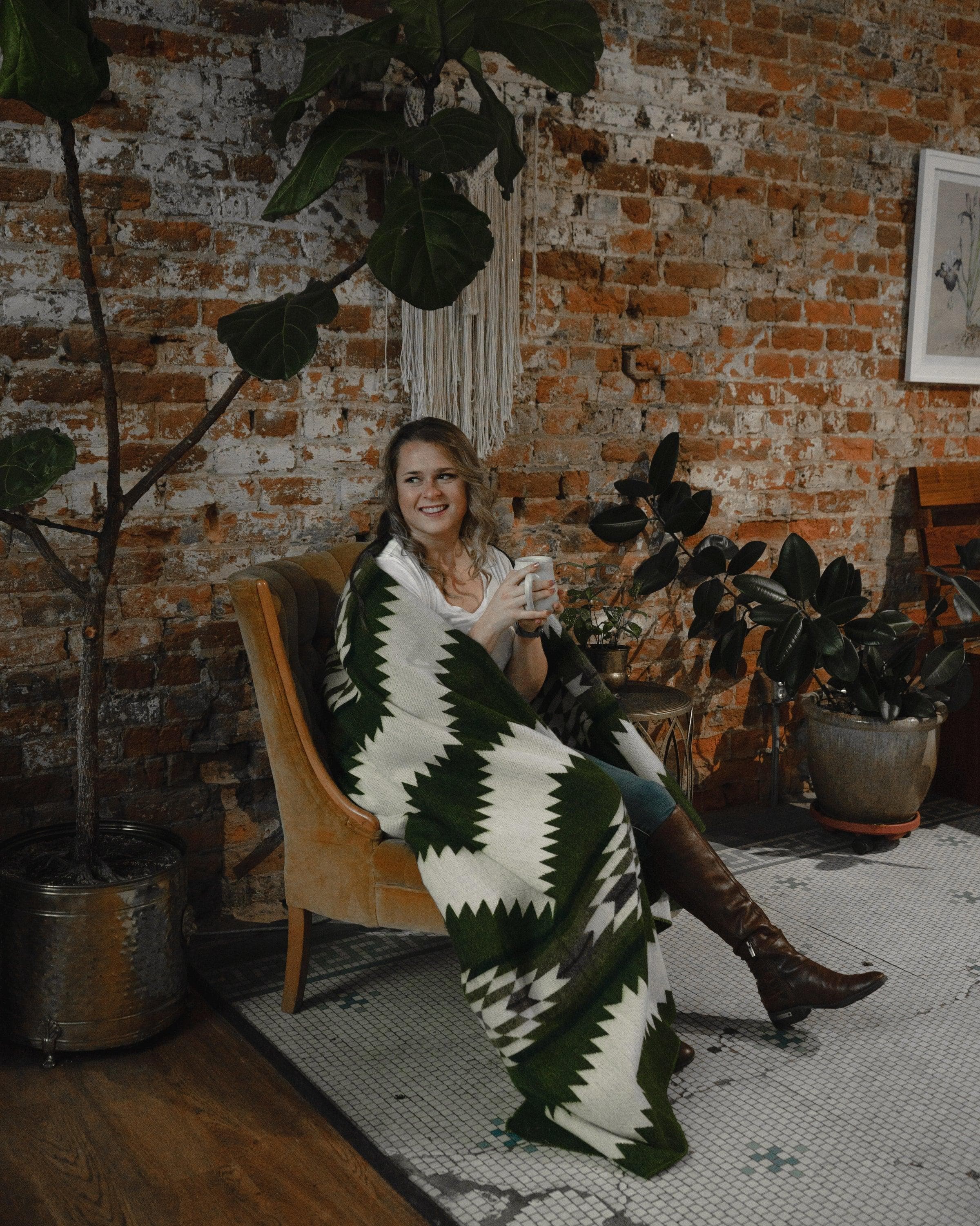 Tsachila Blanket - Forest Green - SwagglyLife Home & Fashion