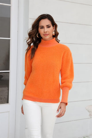 Turtle Neck Long Sleeve Pullover Sweater, Multiple Colors - SwagglyLife Home & Fashion