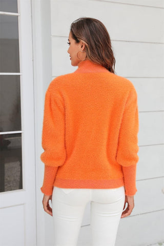 Turtle Neck Long Sleeve Pullover Sweater, Multiple Colors - SwagglyLife Home & Fashion