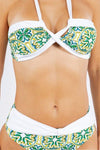 TWO PIECE FLORAL PRINTS CRISS CROSS HALTER BIKINI - SwagglyLife Home & Fashion