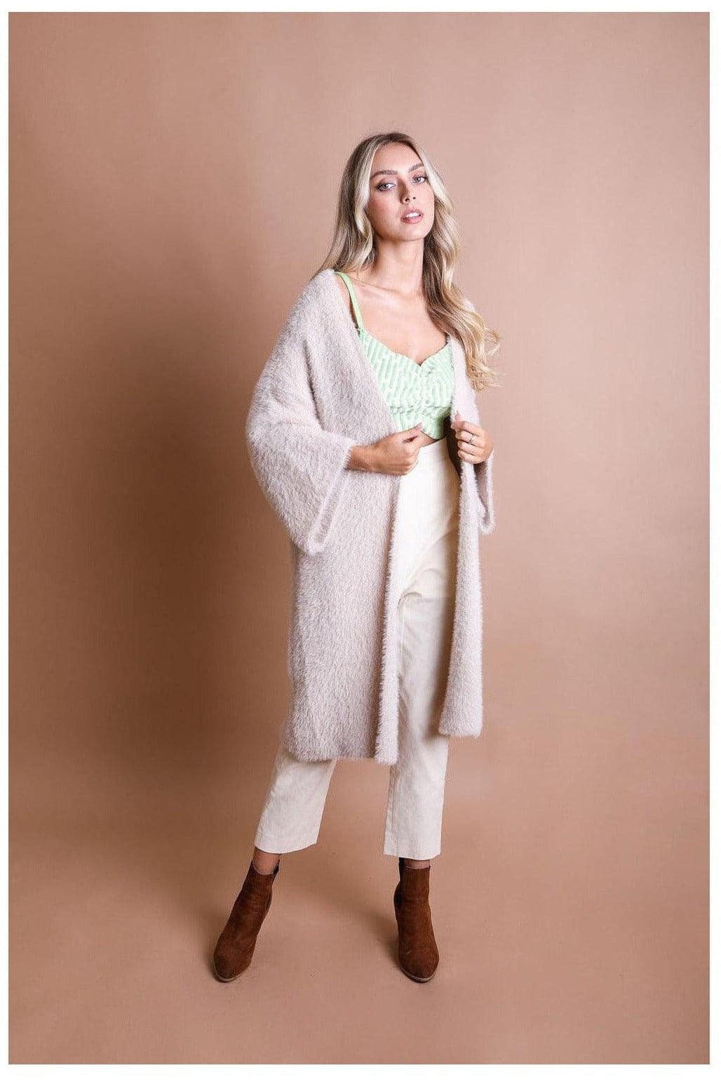 Ultra-Soft Luxe Mohair Knit Cardigan - SwagglyLife Home & Fashion