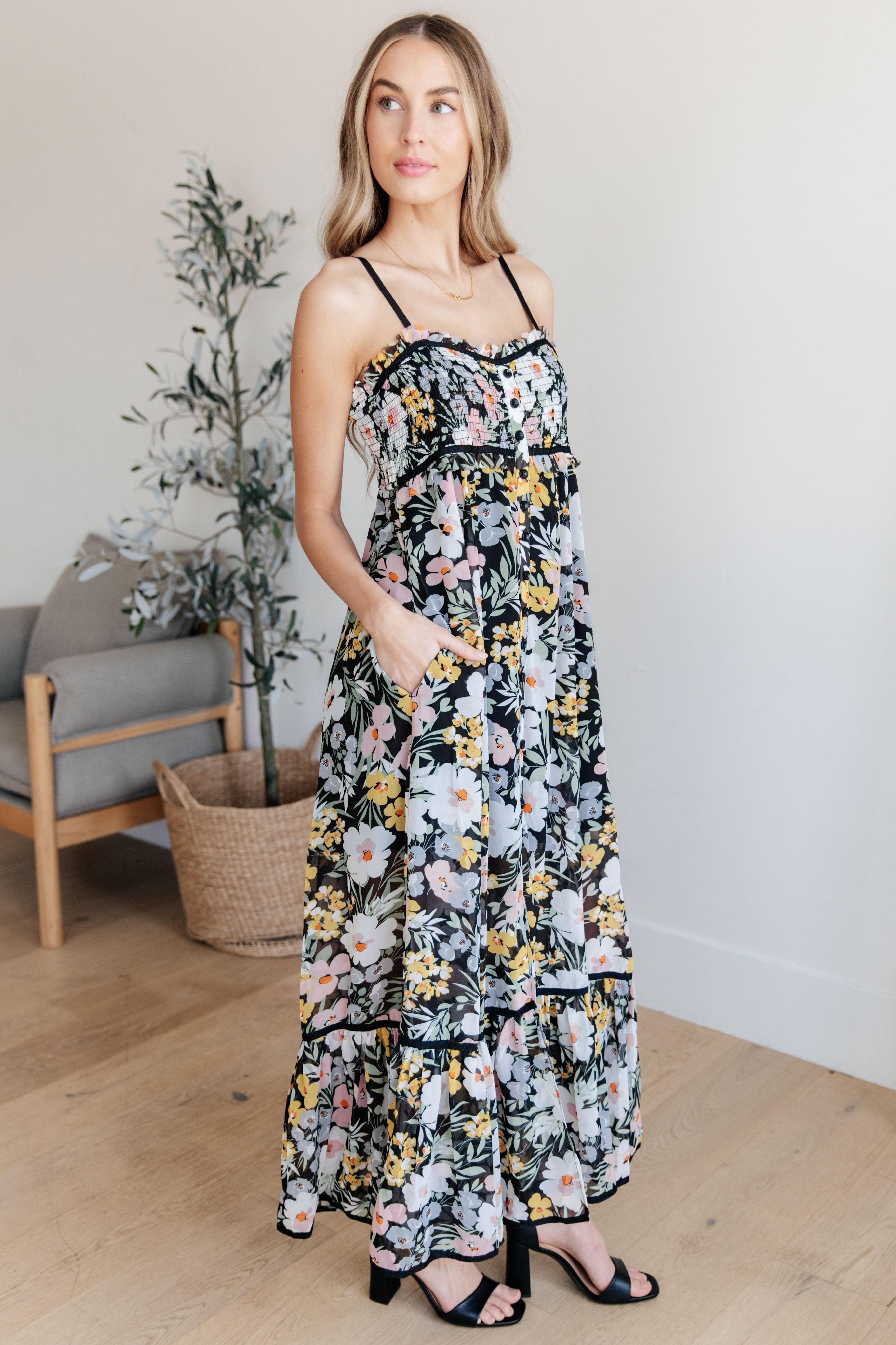 Up From the Ashes Floral Maxi Dress - SwagglyLife Home & Fashion