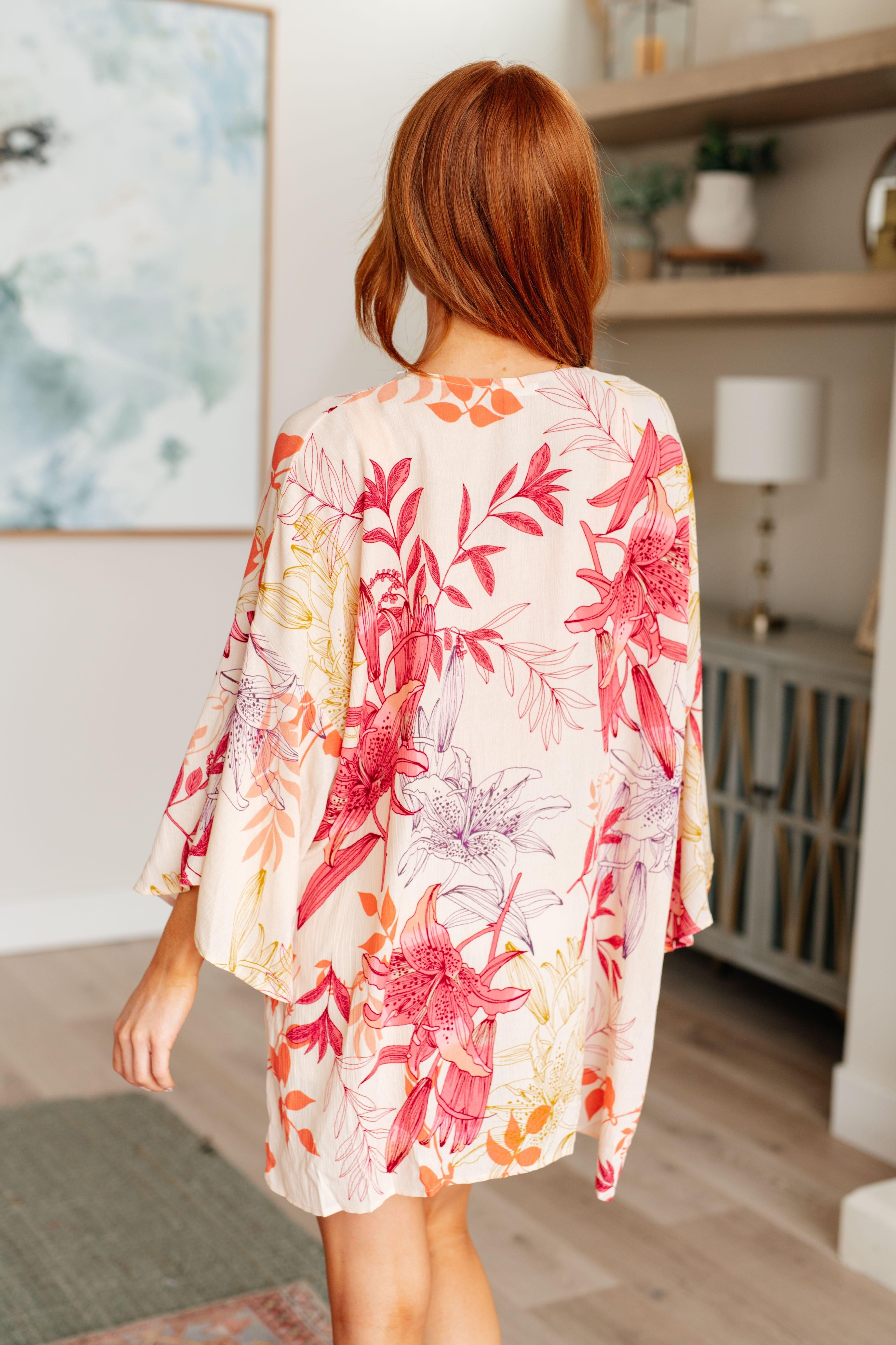 Vacay Season Bell Sleeve Kimono - SwagglyLife Home & Fashion