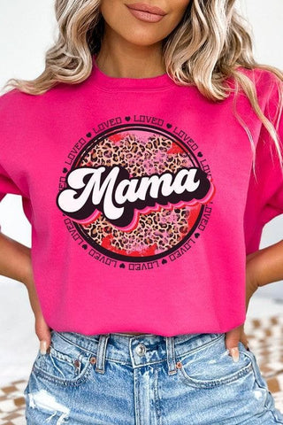 Valentine's Day Loved Mama Circle Sweatshirt - SwagglyLife Home & Fashion