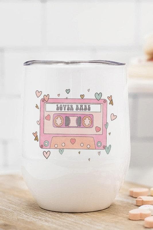 Valentine's Day Lover Babe Tape Wine Cup - SwagglyLife Home & Fashion