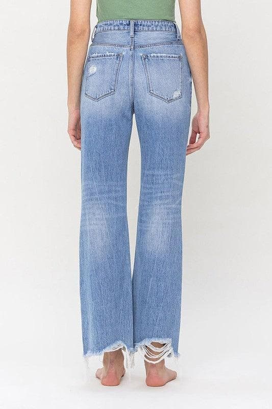 VERVET by Flying Monkey 90's Vintage Super High Rise Flare Jeans - SwagglyLife Home & Fashion