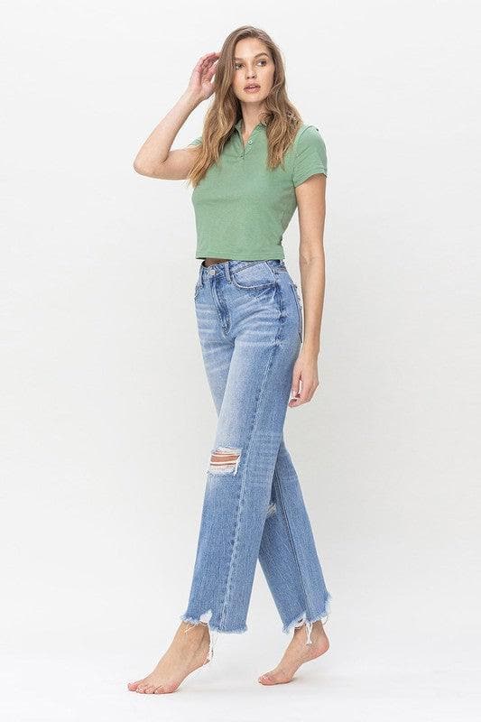 VERVET by Flying Monkey 90's Vintage Super High Rise Flare Jeans - SwagglyLife Home & Fashion