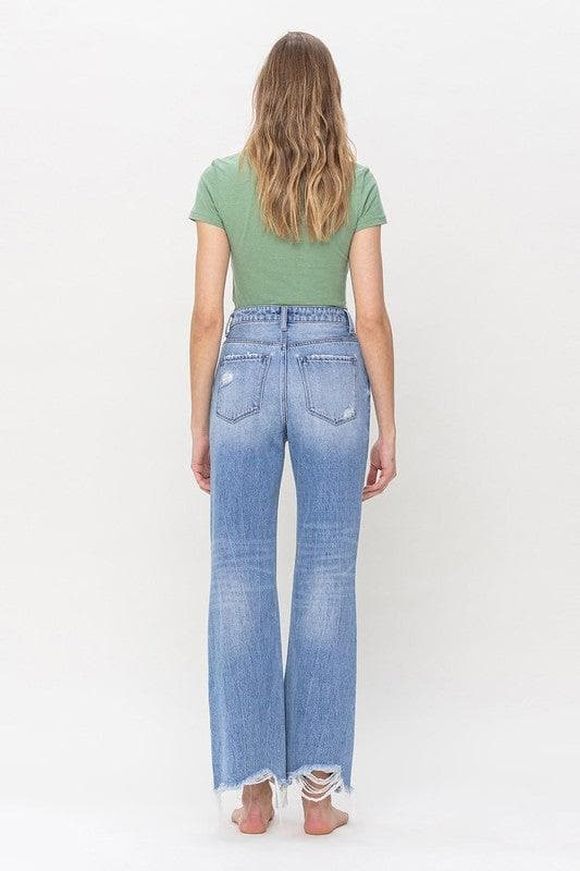 VERVET by Flying Monkey 90's Vintage Super High Rise Flare Jeans - SwagglyLife Home & Fashion