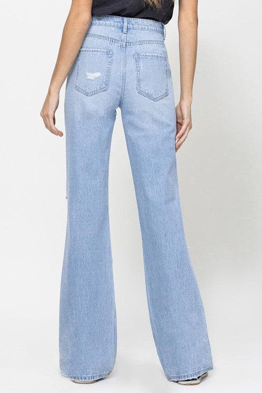 VERVET by Flying Monkey 90s Vintage Flare Jeans - SwagglyLife Home & Fashion