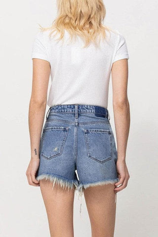 VERVET by Flying Monkey Distressed Rigid Mom Shorts - SwagglyLife Home & Fashion