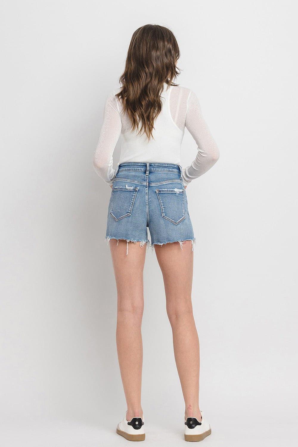 Vervet by Flying Monkey High Rise Denim Shorts - SwagglyLife Home & Fashion