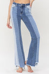 VERVET by Flying Monkey High Rise Relaxed Flare with Uneven Raw Hem - SwagglyLife Home & Fashion