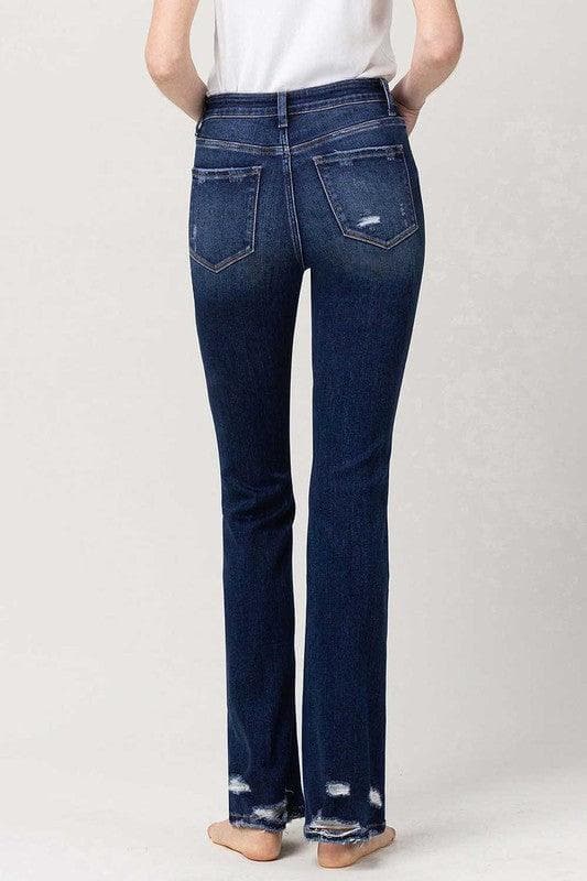 VERVET by Flying Monkey High Rise Slim Bootcut Jeans - SwagglyLife Home & Fashion