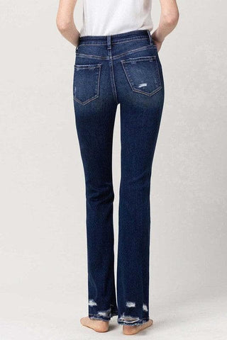 VERVET by Flying Monkey High Rise Slim Bootcut Jeans - SwagglyLife Home & Fashion