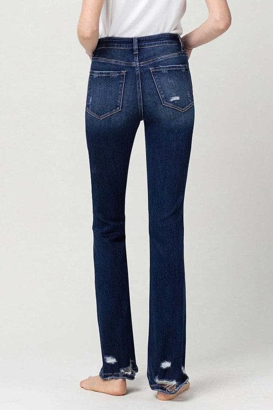 VERVET by Flying Monkey High Rise Slim Bootcut Jeans - SwagglyLife Home & Fashion