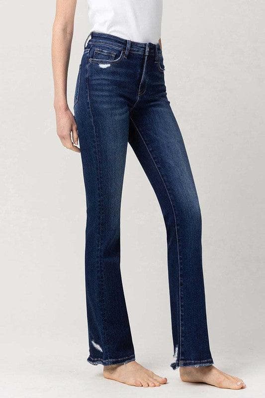 VERVET by Flying Monkey High Rise Slim Bootcut Jeans - SwagglyLife Home & Fashion