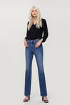 VERVET by Flying Monkey High Rise Stretch Slim Bootcut - SwagglyLife Home & Fashion