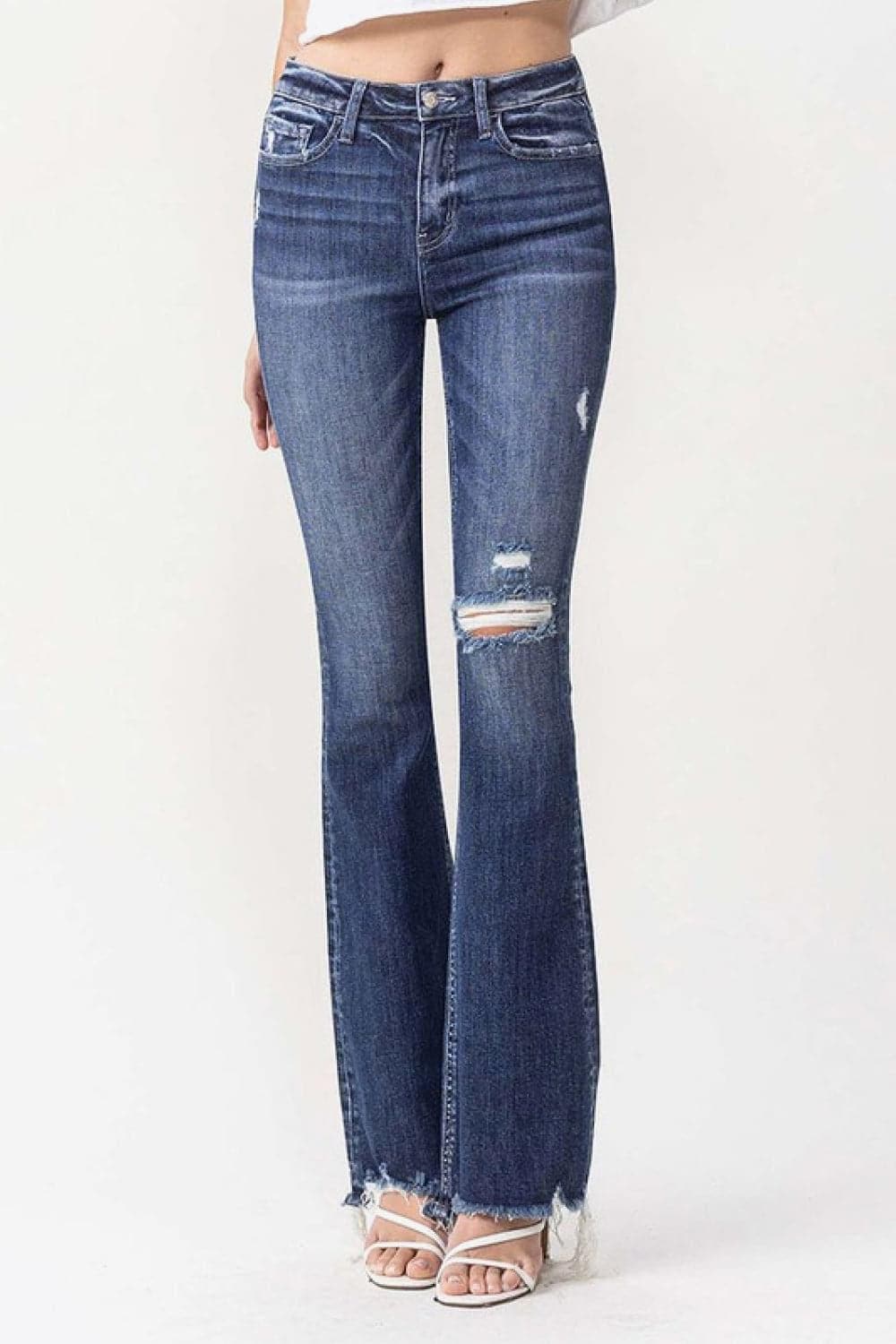 Vervet by Flying Monkey Luna High Rise Flare Jeans - SwagglyLife Home & Fashion