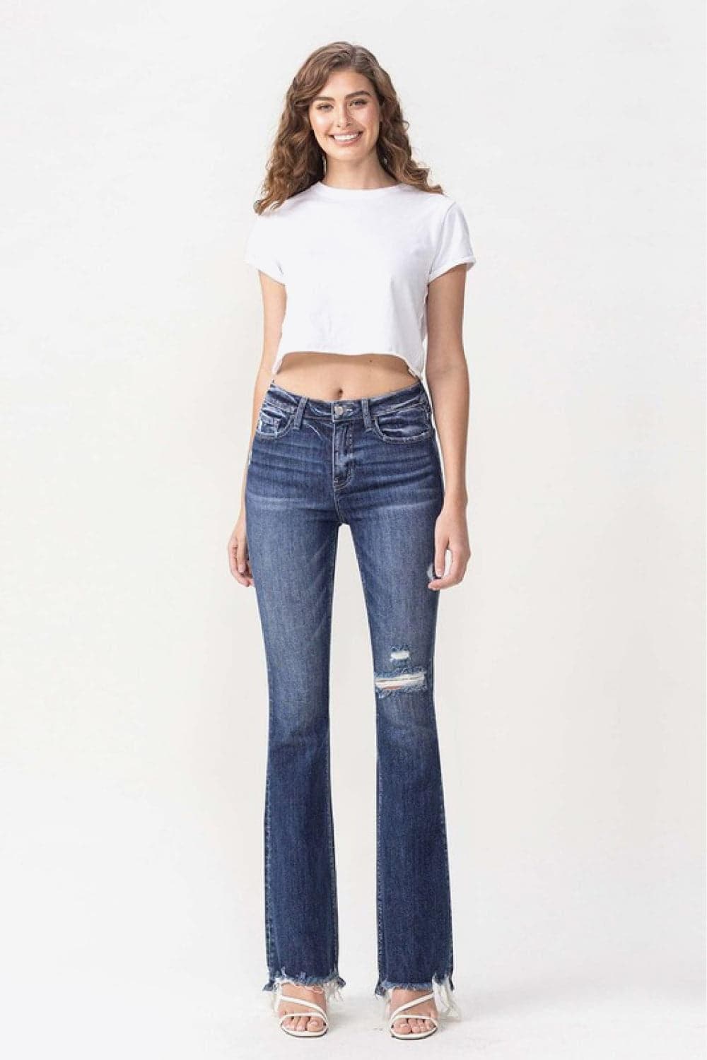 Vervet by Flying Monkey Luna High Rise Flare Jeans - SwagglyLife Home & Fashion
