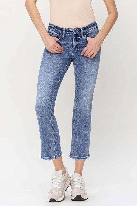 VERVET by Flying Monkey Mid Rise Kick Flare Jeans - SwagglyLife Home & Fashion