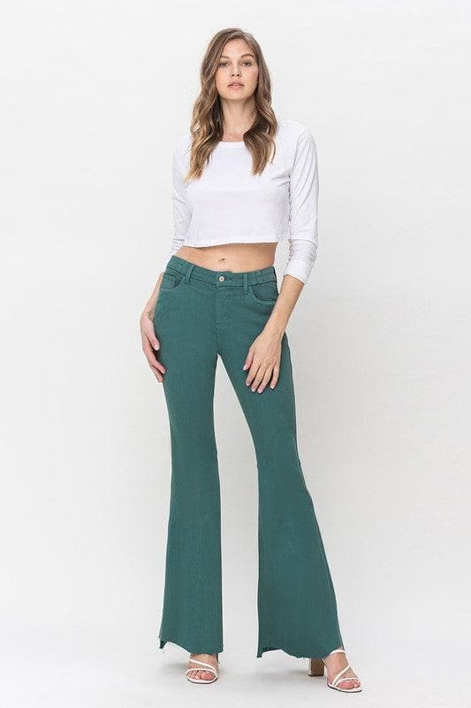 VERVET by Flying Monkey Super High Rise Wide Leg Jeans - SwagglyLife Home & Fashion