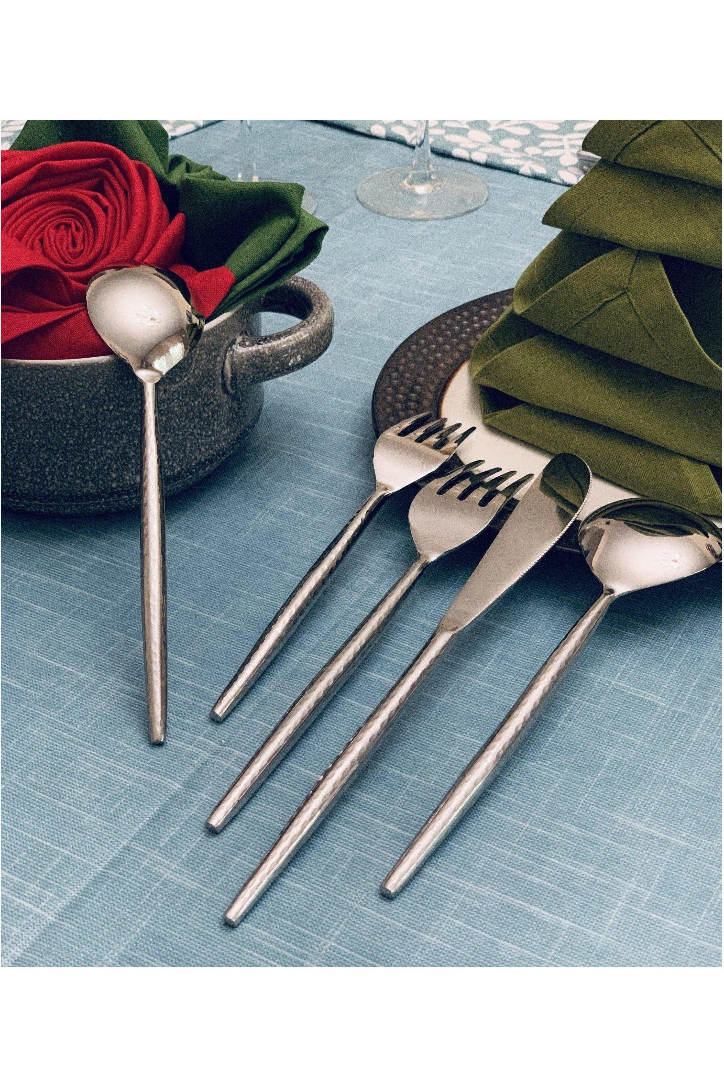 VIBHSA Flatware Stainless Steel Set of 20 pc - SwagglyLife Home & Fashion