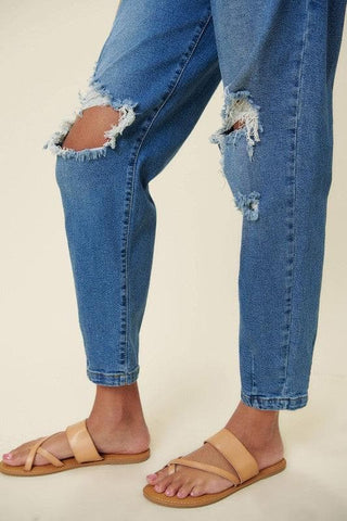 Vibrant M.i.U Distressed Slouchy Jean - SwagglyLife Home & Fashion