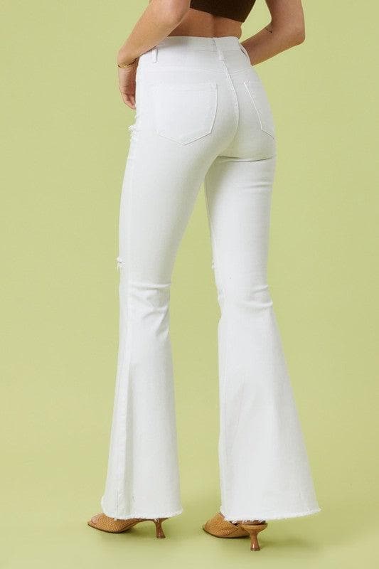 Vibrant M.i.U High Rise Flare Jeans - SwagglyLife Home & Fashion
