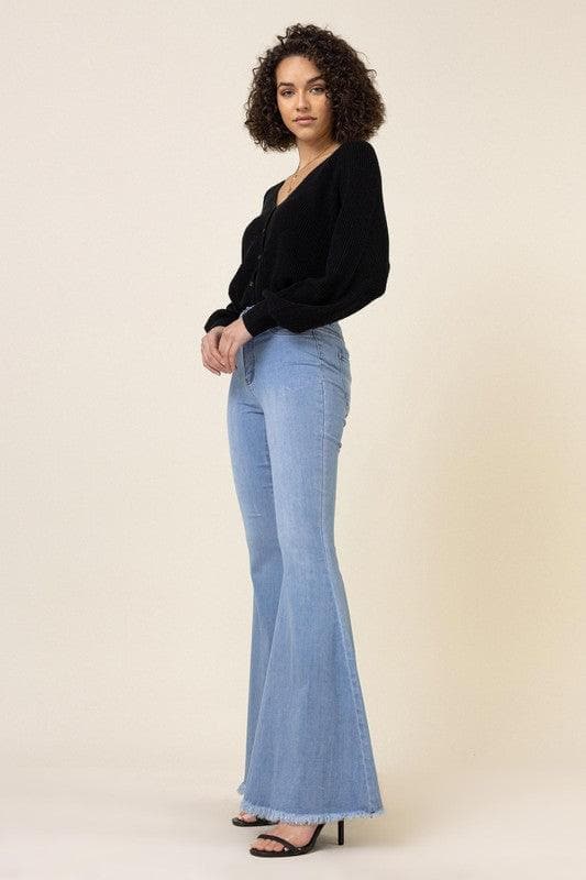 Vibrant M.i.U High Waisted Flare Jeans - SwagglyLife Home & Fashion