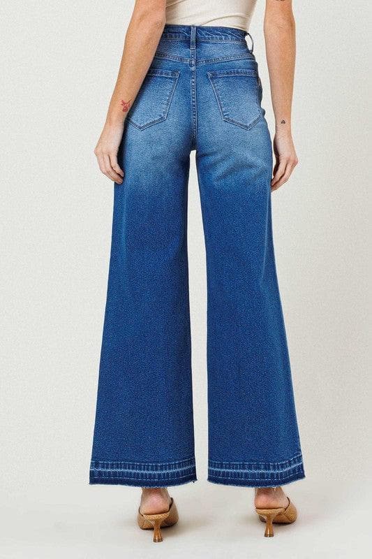 Vibrant M.i.U High Waisted Wide Leg Jeans - SwagglyLife Home & Fashion