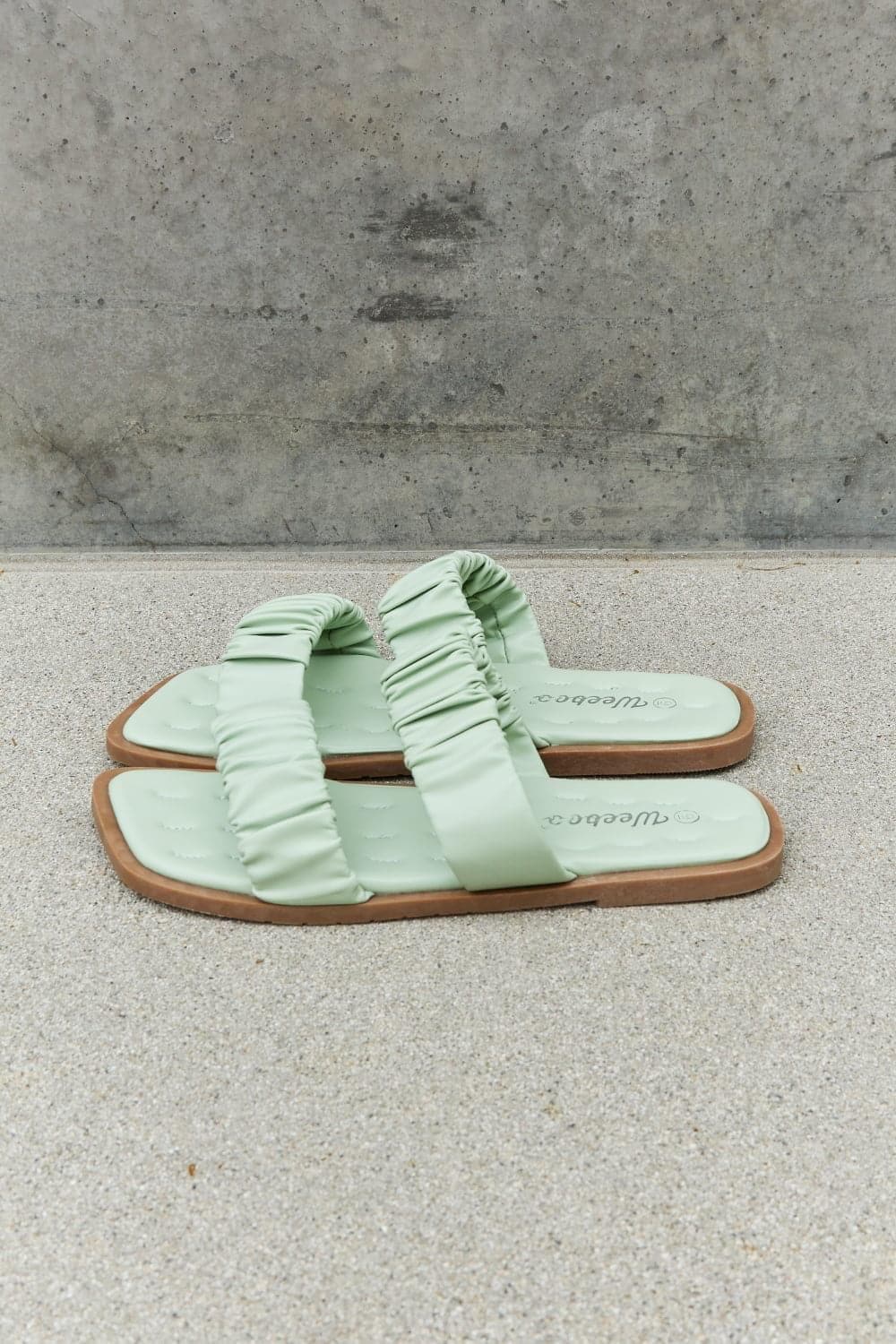 Weeboo Double Strap Scrunch Sandal in Gum Leaf - SwagglyLife Home & Fashion