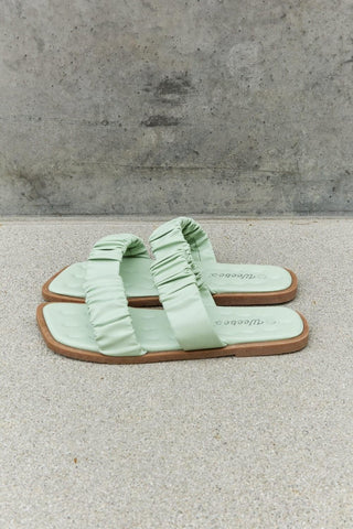 Weeboo Double Strap Scrunch Sandal in Gum Leaf - SwagglyLife Home & Fashion