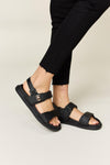 WILD DIVA Velcro Double Strap Slingback Sandals - SwagglyLife Home & Fashion