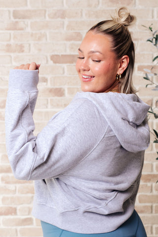 Working Up A Sweat Hooded Pullover in Grey - SwagglyLife Home & Fashion