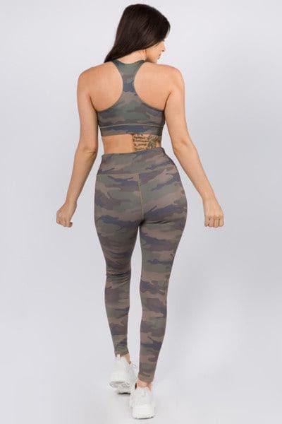 YELETE Active High Rise Camouflage Leggings with Pocket - SwagglyLife Home & Fashion