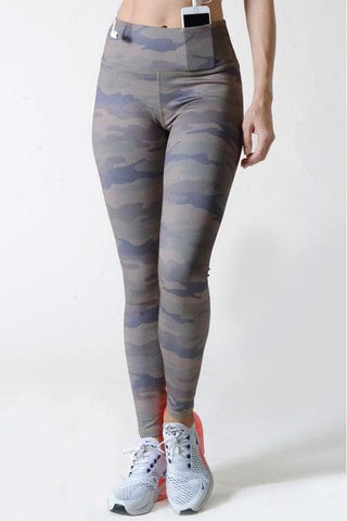 YELETE Active High Rise Camouflage Leggings with Pocket - SwagglyLife Home & Fashion