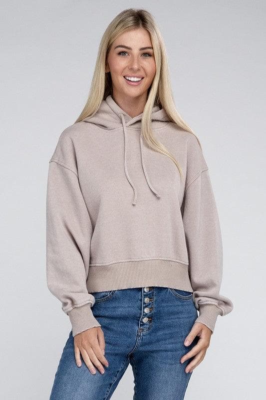 ZENANA Acid Wash Fleece Hoodie, 4 Colors - SwagglyLife Home & Fashion